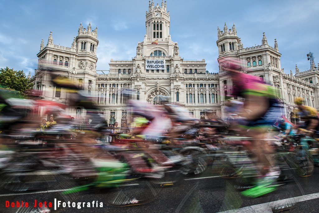 La vuelta Ciclista a España 2015 en Cibeles (Madrid)